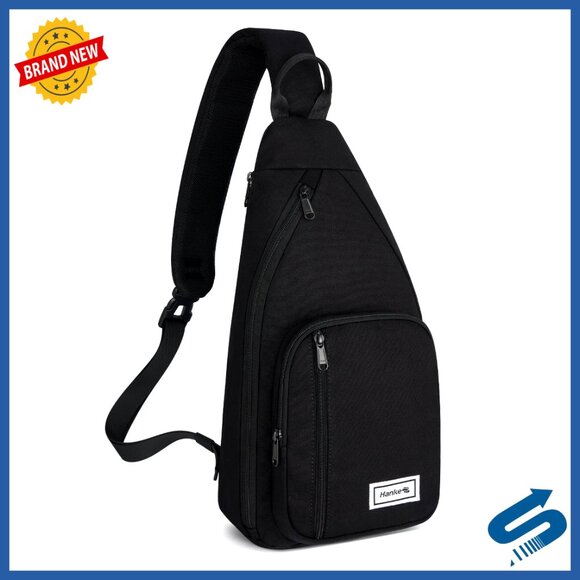 Handbags - Canvas Crossbody Bag Fits 11" Tablet Adjustable Strap Multi-Pocket Travel